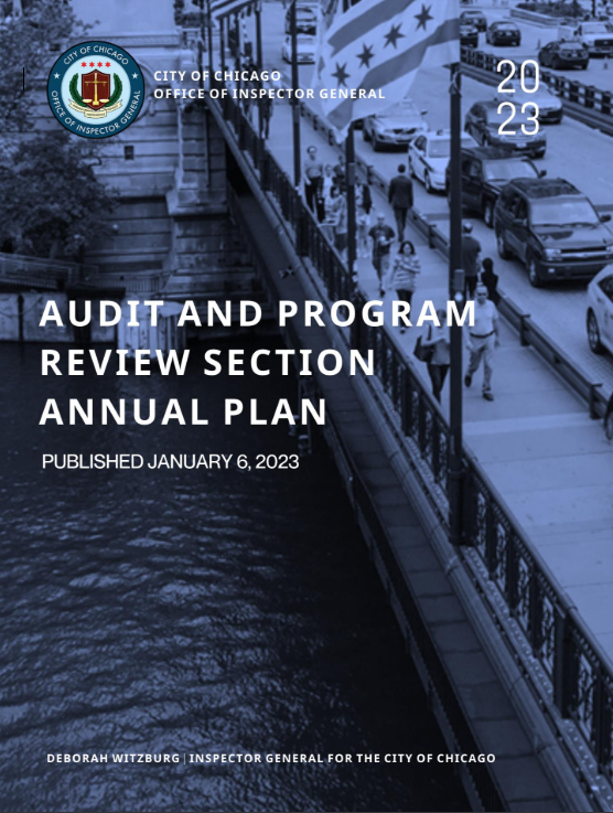 Audit and Program Review Section 2023 Annual Plan - publication cover