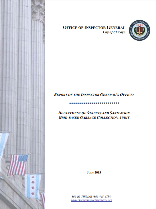 Audit of City’s Grid-Based Garbage Collection System - publication cover