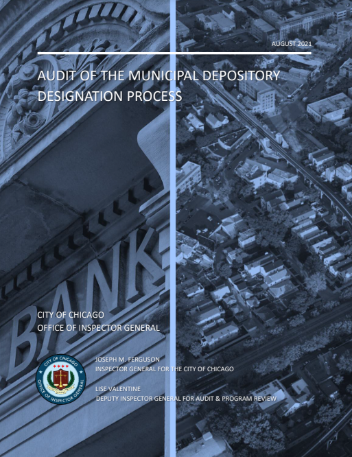 Audit of the Municipal Depository Designation Process - publication cover