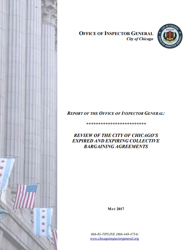 OIG Review of the City’s Collective Bargaining Agreements - publication cover