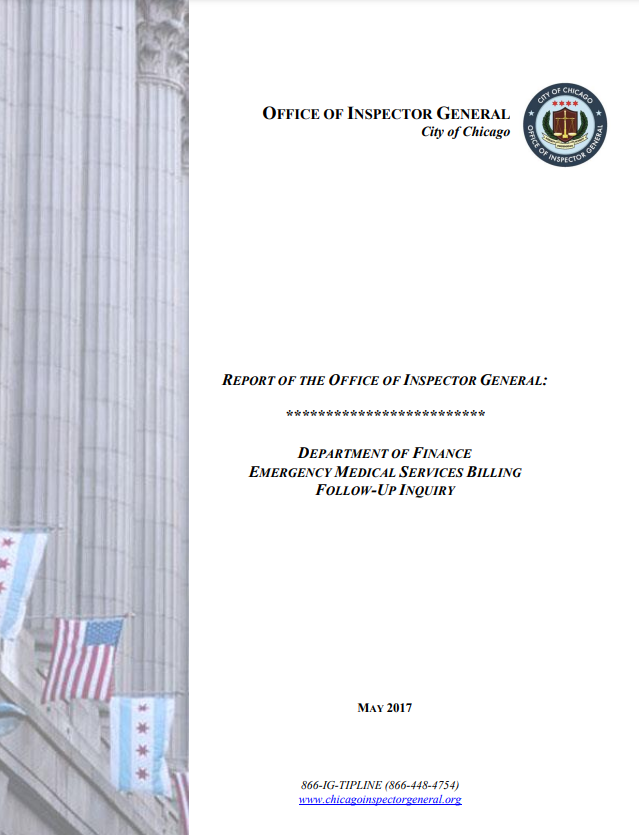 Follow-Up of DOF Emergency Medical Services Billing Audit - publication cover