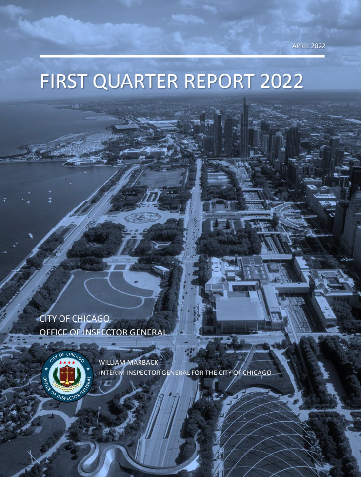 OIG First Quarter Report 2022 OIG First Quarter Report 2022 - publication cover
