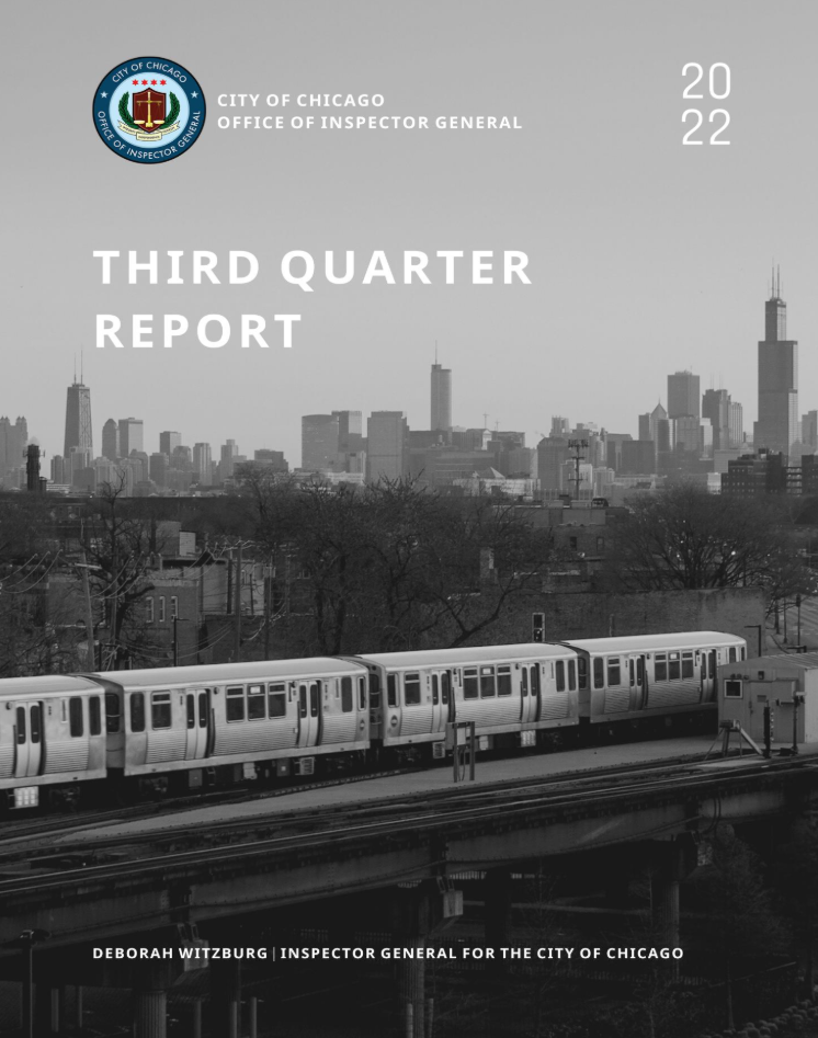 OIG Third Quarter Report 2022 - publication cover