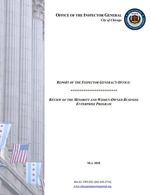 Review of the MWBE Program - publication cover