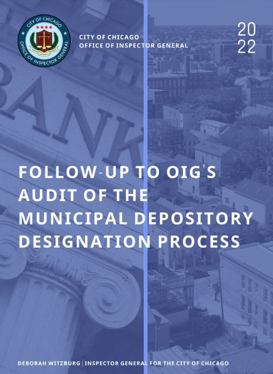 Follow-up to OIG’s Audit of the Designating Municipal Depositories - publication cover
