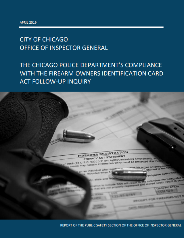 Evaluation of the Chicago Police Department’s Compliance with the Firearm Owners Identification Card Act - publication cover
