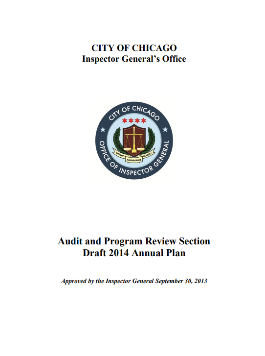 OIG 2014 Draft APR Annual Plan - publication cover