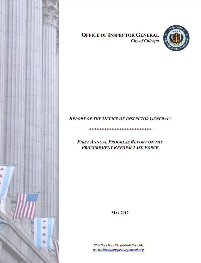 Progress Report on the Procurement Reform Task Force Progress Report on the Procurement Reform Task Force - publication cover