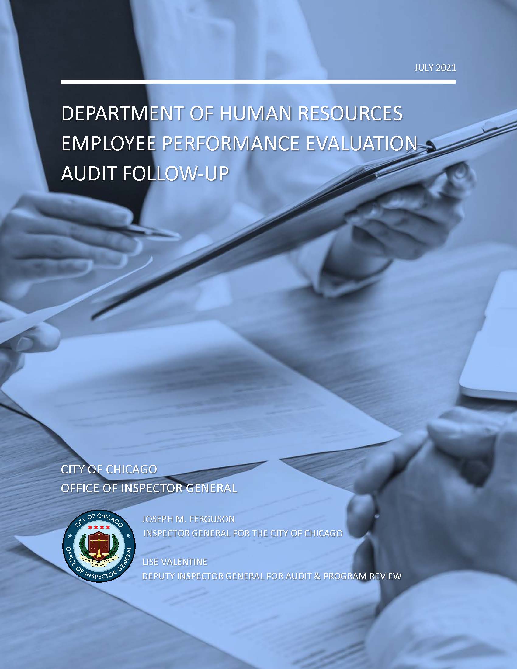 Department of Human Resources Employee Performance Evaluation Audit Follow-up - publication cover