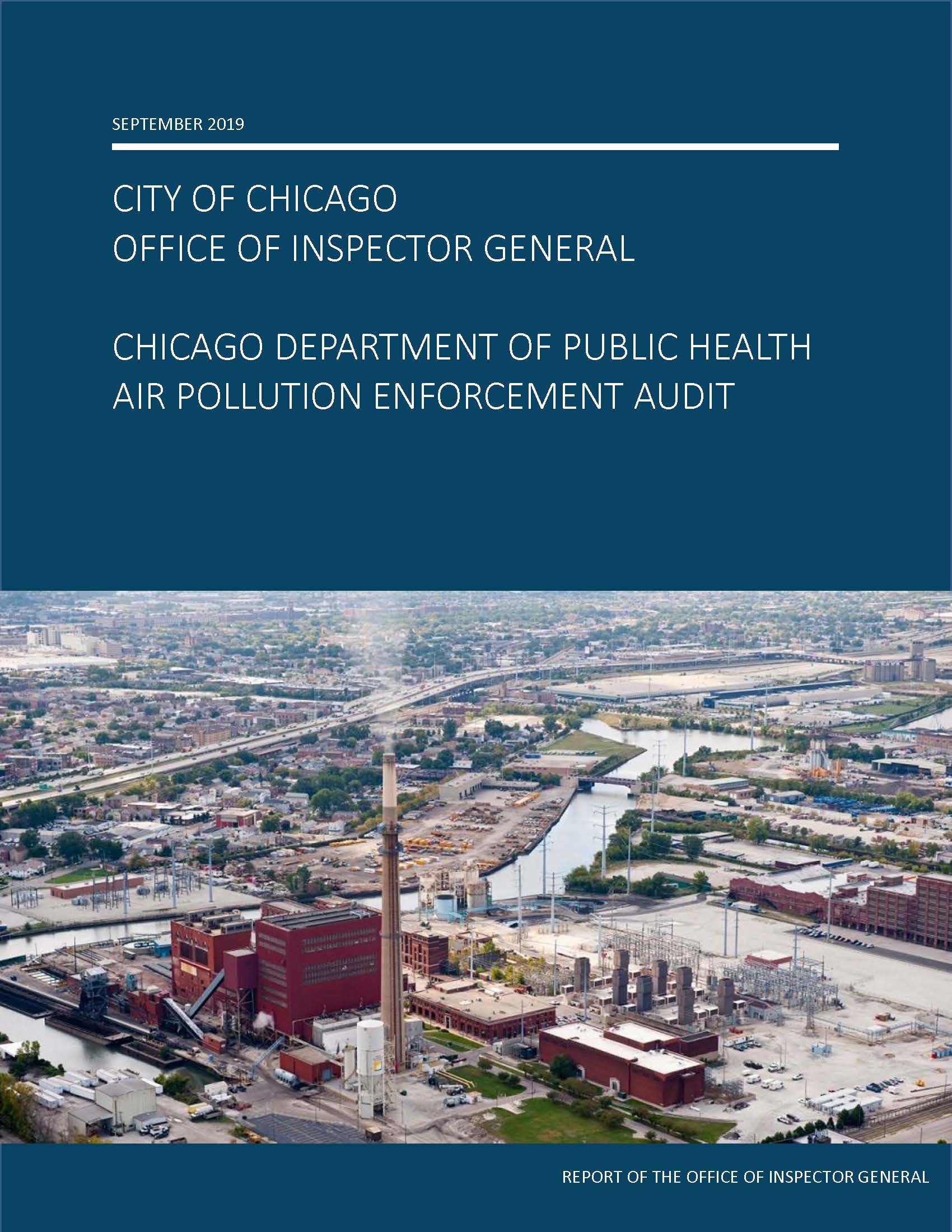 Chicago Department of Public Health Air Pollution Enforcement Audit Chicago Department of Public Health Air Pollution Enforcement Audit - publication cover