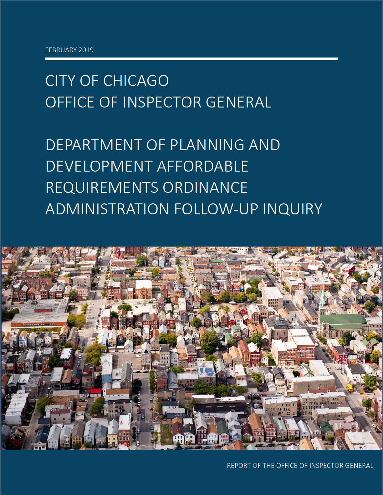 Department of Planning and Development Affordable Requirements Ordinance Administration Follow-Up Inquiry - publication cover