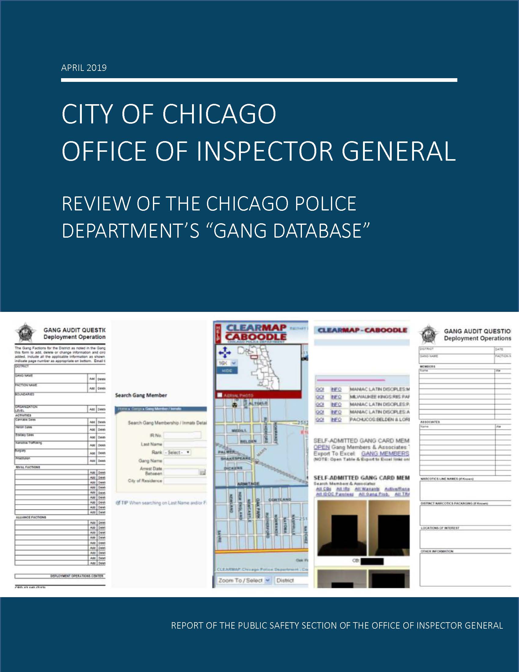Review of Chicago Police Department’s “Gang Database” Review of Chicago Police Department’s “Gang Database” - publication cover