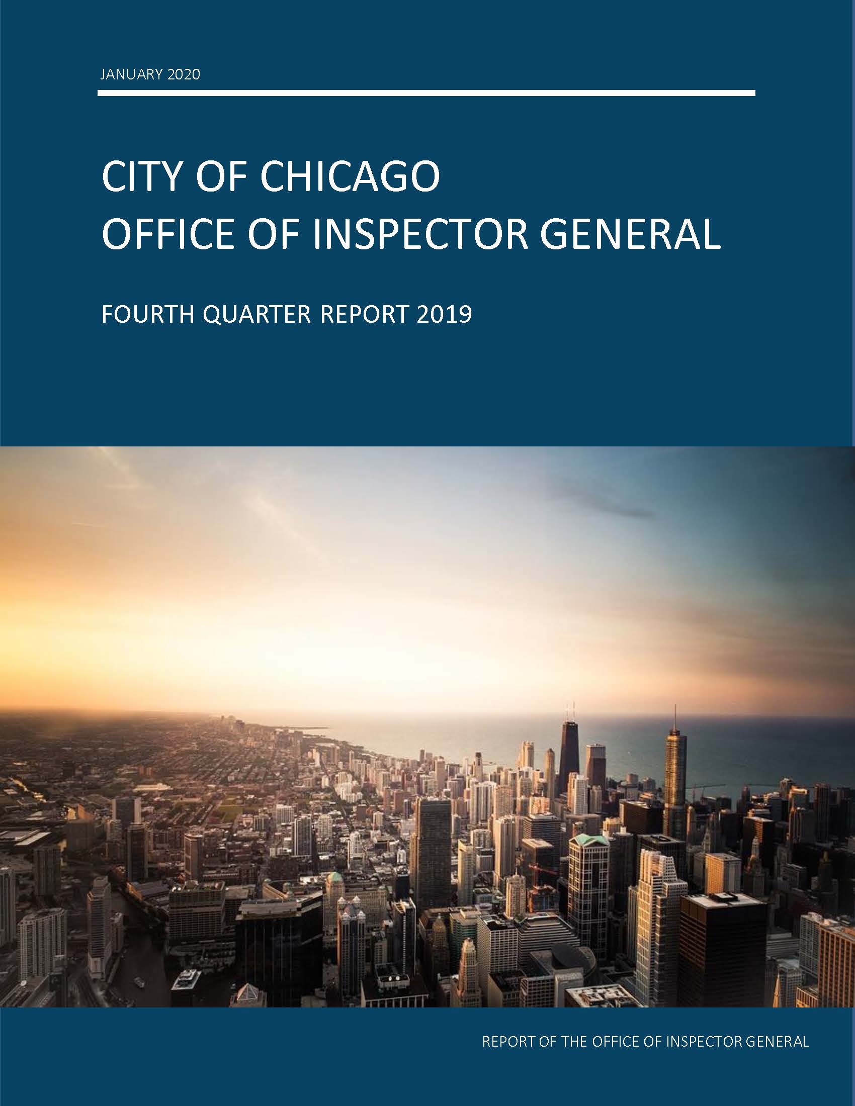 OIG Fourth Quarter Report 2019 - publication cover