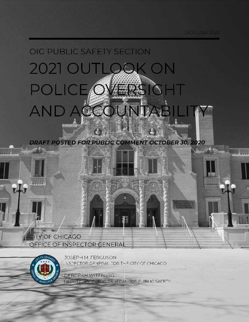 Draft 2021 Outlook on Police Oversight and Accountability - publication cover
