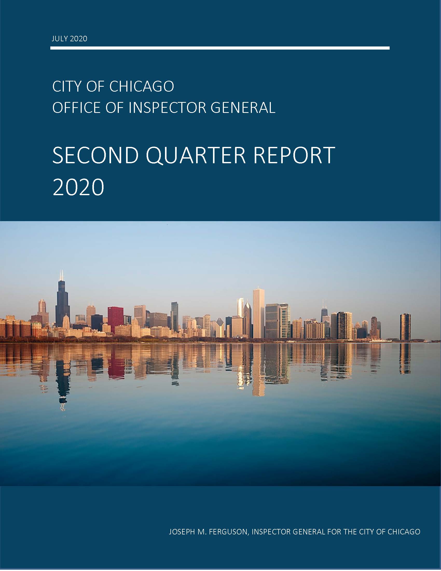 OIG Second Quarter Report 2020 - publication cover