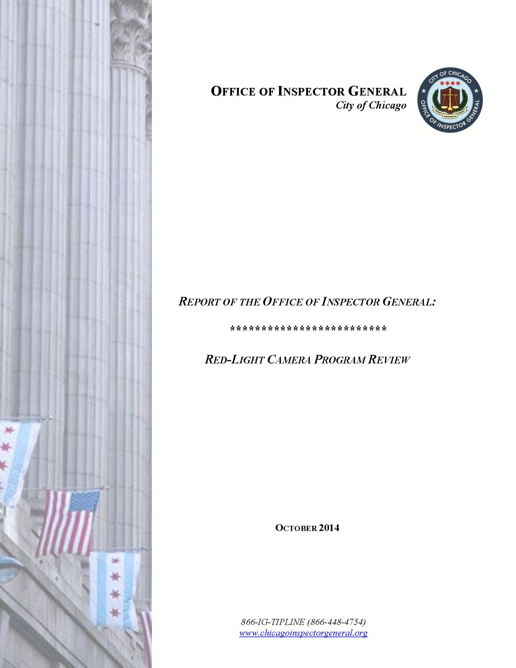 Review of Red Light Camera Program Management - publication cover