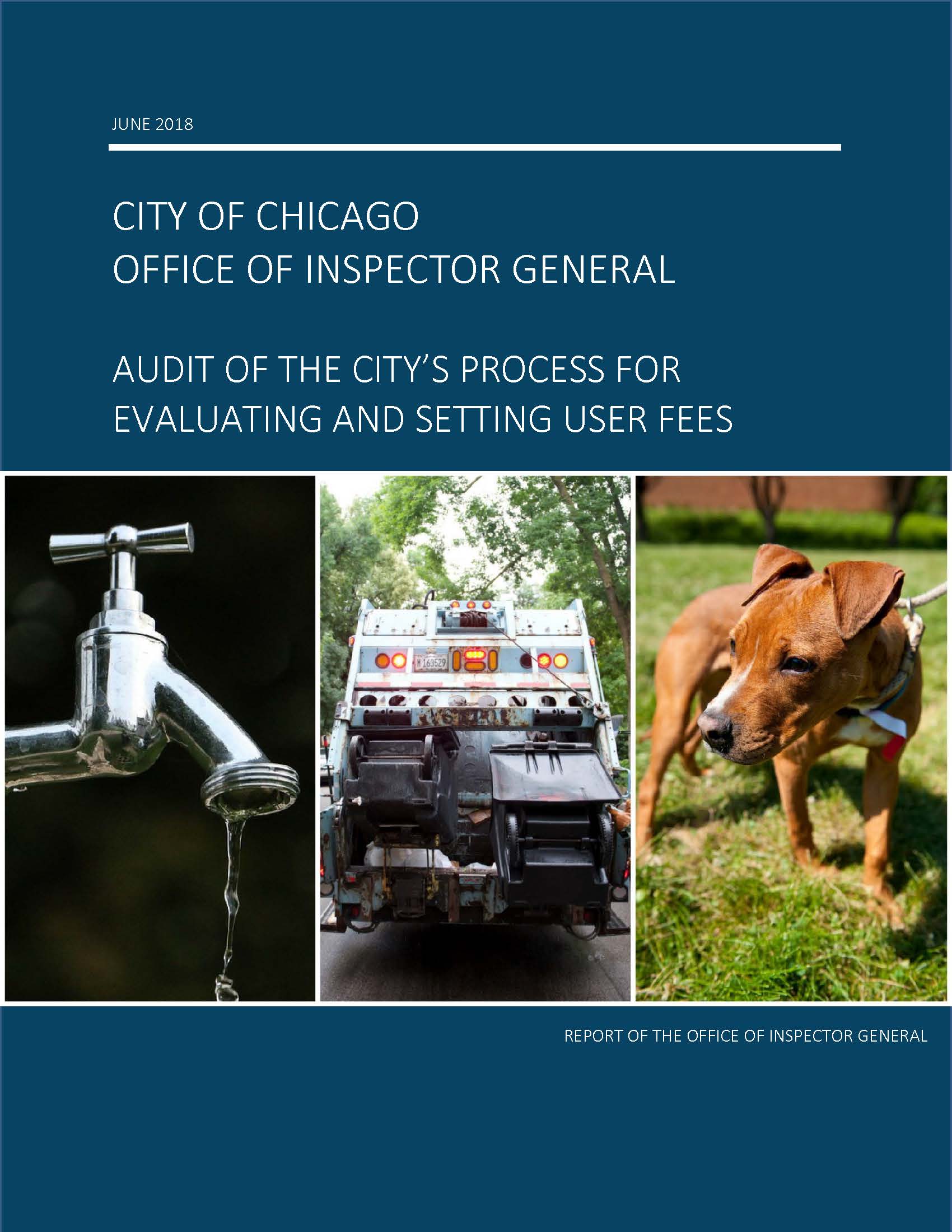 Audit of the City’s Process for Evaluating and Setting User Fees - publication cover