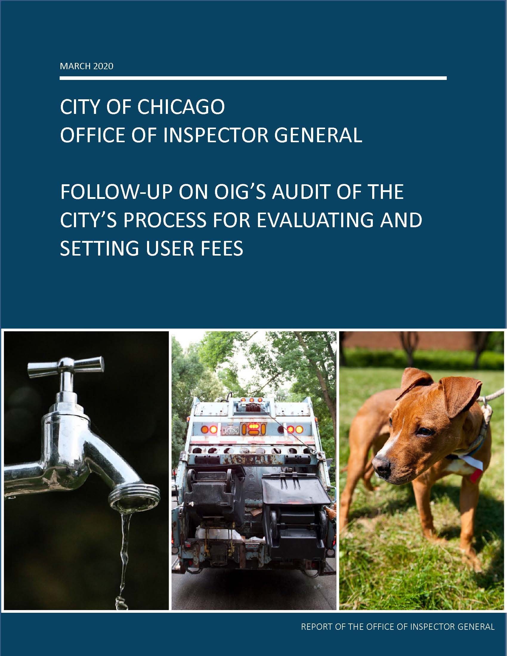City’s Process for Evaluating and Setting User Fees Follow-Up - publication cover