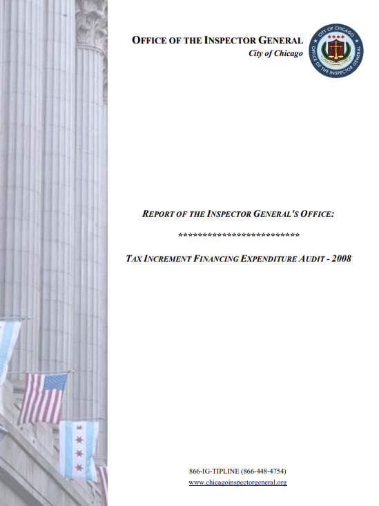 Audit of City’s TIF Expenditure Processes and Procedures - publication cover