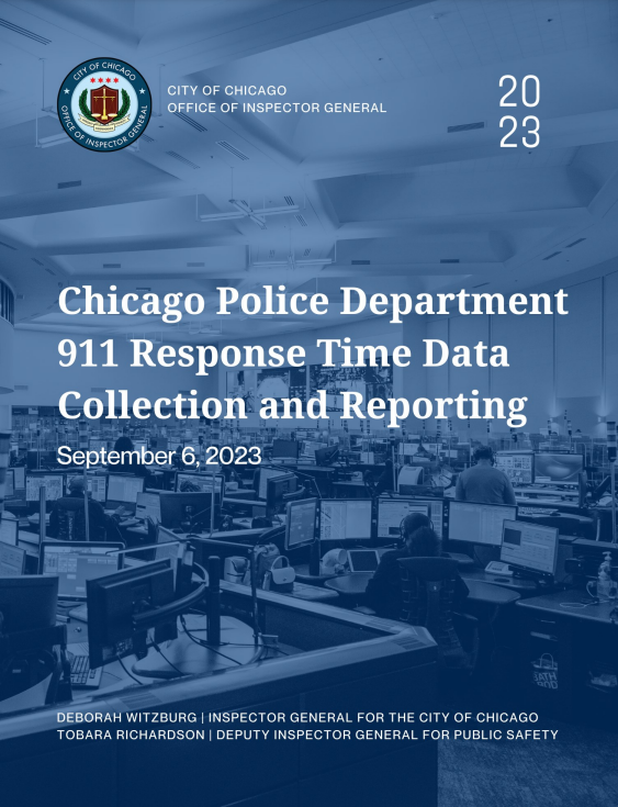 Chicago Police Department 911 Response Time Data Collection and Reporting Chicago Police Department 911 Response Time Data Collection and Reporting - publication cover