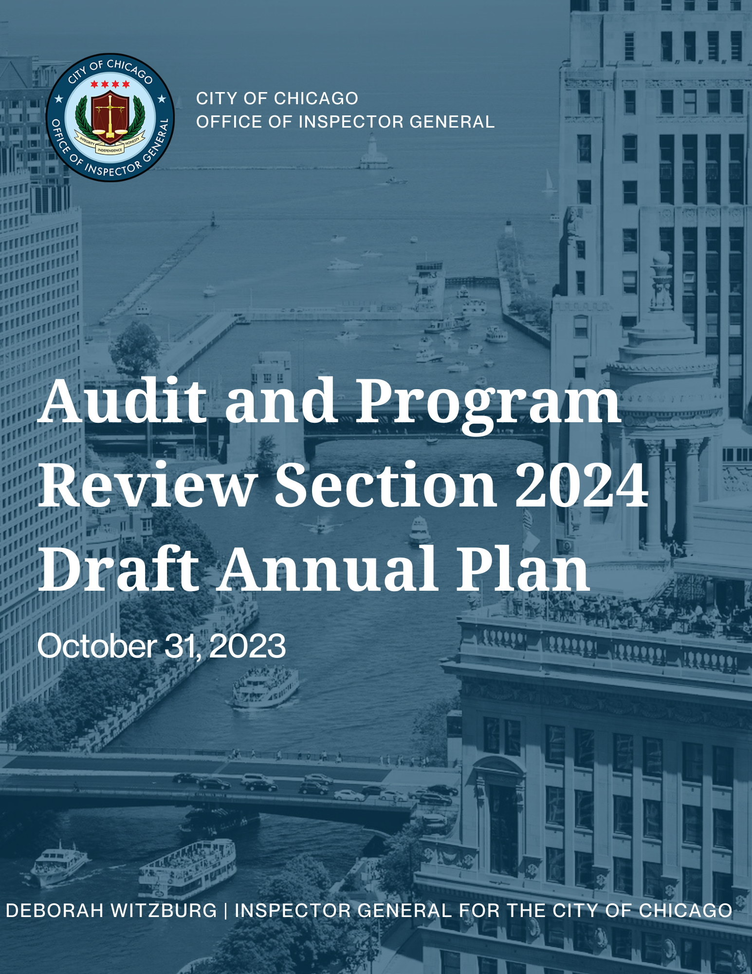 Audit and Program Review Section 2024 Draft Annual Plan - publication cover