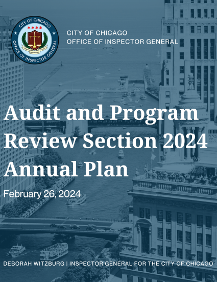 OIG Audit and Program Review 2024 Annual Plan OIG Audit and Program Review 2024 Annual Plan - publication cover