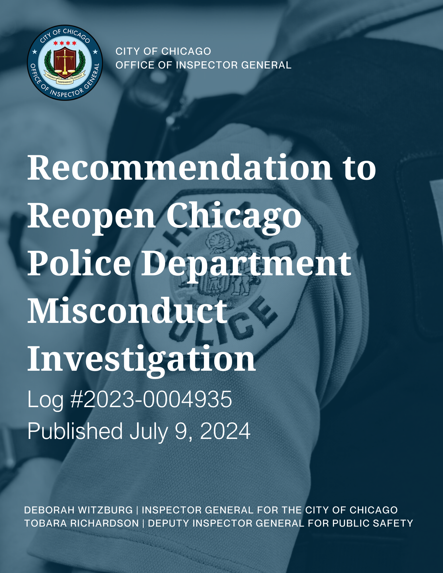 Recommendation to Reopen Chicago Police Department Misconduct Investigation Recommendation to Reopen Chicago Police Department Misconduct Investigation - publication cover