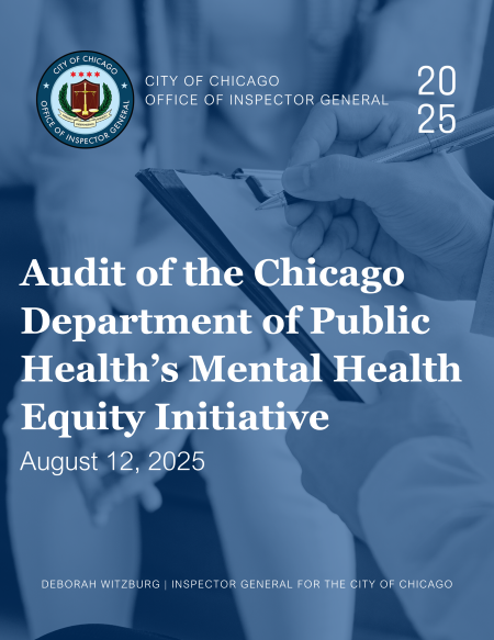 Audit of the Chicago Department of Public Health’s Mental Health Equity - publication cover