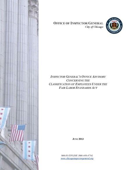 Advisory Concerning the Classification of Employees Under the Fair Labor Standards Act - publication cover