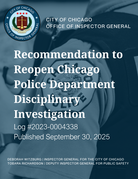 Recommendation to Reopen Chicago Police Department Misconduct Investigation Recommendation to Reopen Chicago Police Department Misconduct Investigation - publication cover