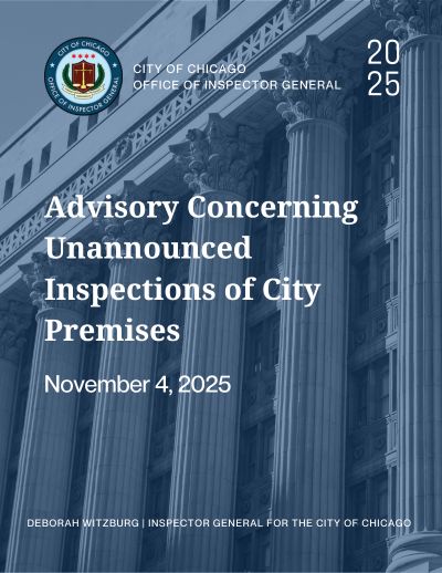 Advisory Concerning Unannounced Inspections of City Premises - publication cover
