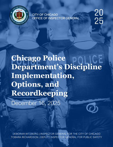 Chicago Police Department’s Discipline Implementation, Options, and Recordkeeping - publication cover