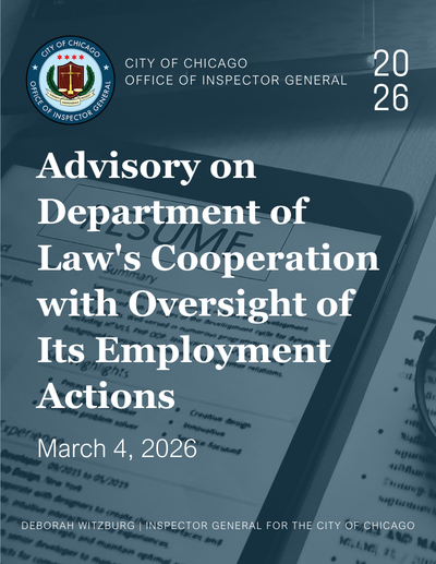 Advisory on Department of Law’s Cooperation with Oversight of Its Employment Actions - publication cover