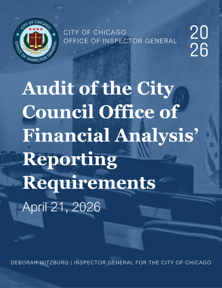 Audit of the City Council Office of Financial Analysis’ Reporting Requirements - publication cover