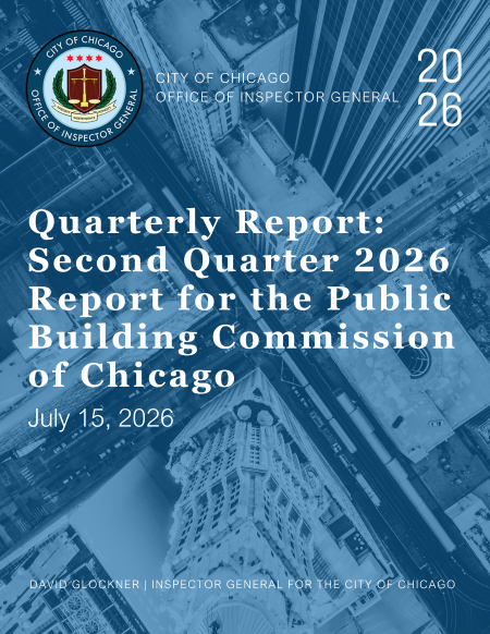 Quarterly Report: Second Quarter Report for the Public Building Commission of Chicago - publication cover