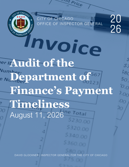 Audit of the Department of Finance’s Payment Timeliness - publication cover