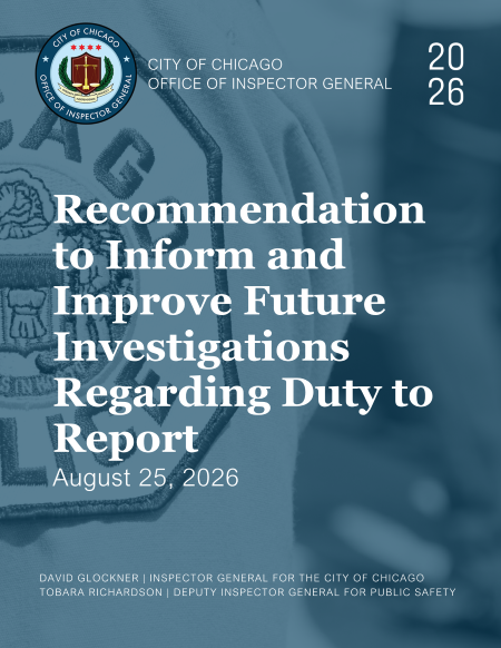 Recommendation to Inform and Improve Future Investigations Regarding Duty to Report - publication cover