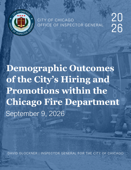 Demographic Outcomes of the City’s Hiring and Promotions within the Chicago Fire Department - publication cover